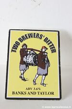 TWO BREWERS BITTER BANKS & TAILOR STEMMA POMPA X  BIRRA VINTAGE BEER  PUMP CLIP