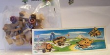 -SC35)KINDER FERRERO SET COMPLETO AEREOPLANI FIGURE IN LEGNO K99 N°68-69-70-71