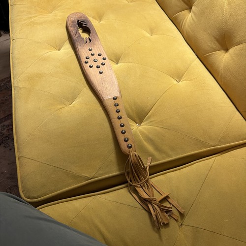 Vtg plains legno pelle quirt - legno, e
