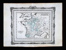 1766 Mappa Zannoni Francia Luigi VII 1120-1180 Dominio perdite e acquisizioni Parigi