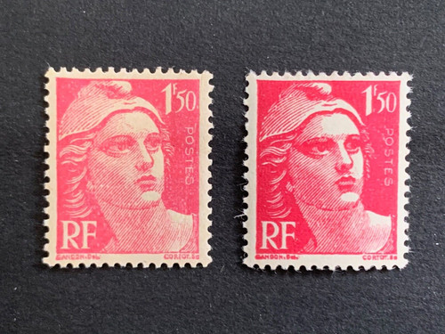 Variété timbre france 1945 - variété,