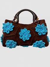 borse donna uncinetto multicolori con perline 