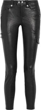 Pantaloni donna pelle slim fit