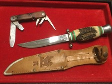 COPPIA COLTELLI MULTIUSO : ROSTFREI E WENGER.USATI,VINTAGE CON SEGNI DEL TEMPO.