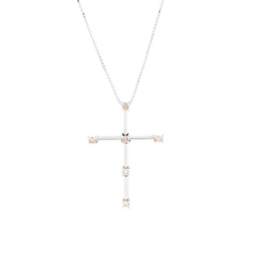 Damiani collana croce flamenti - damiani,