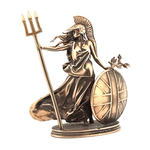 Britannia statua in bronzo - |,