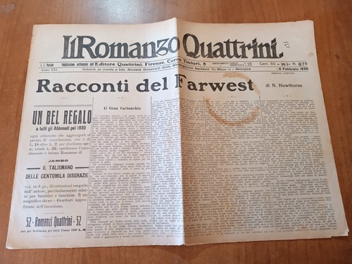 Romanzo quattrini 875 - quattrini, n.