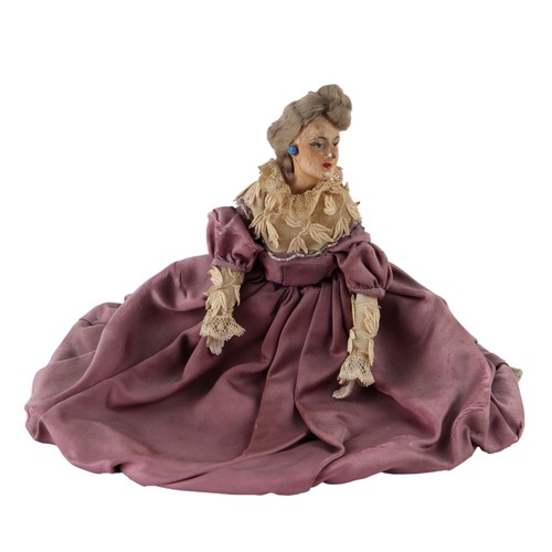Figura dama antica legno - figura, di
