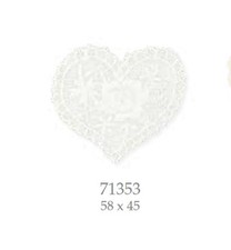 12 PZ Cuore bianco in