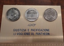 medaglie Famiglia Savoia, Regno D'Italia, Pantheon, 3 pz. Umberto II Monarchia