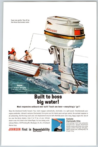 1963 johnson motore fuoribordo - motore,