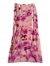 Maxi gonna Roberto Cavalli Class rosa floreale M