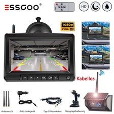 Telecamera posteriore solare 1080P wireless parcheggio assistito WiFi con monitor 7" camion bus camper