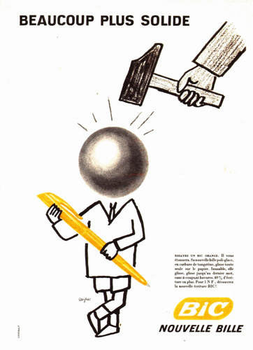 Pub stylo bic par savignac - ",