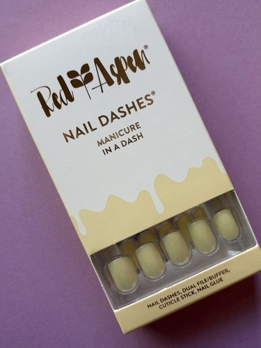 Red aspen press nails lemon - nails,
