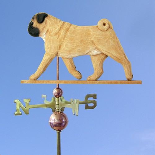 Pug intagliato mano dipinto - pug,