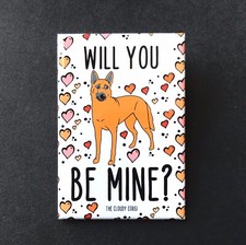 Calamita San Valentino Belga Malinois fatta a mano regali per cani e decorazioni per la casa