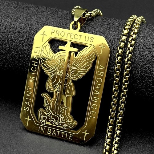 Collana croce medaglia san - collana,
