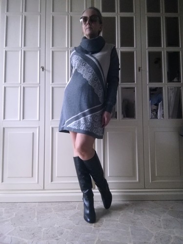 Abito corto donna maglione - abito,