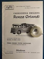 Rarissima Pubblicita’ Autobus FIAT 680 RN Renzo ORLANDI Modena  1951