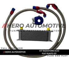Fiat Punto GT 1.4 Turbo Kit Radiatore Olio Maggiorato Con Tubazioni In Treccia