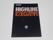 BMW 735 i 745 i EXECUTIVE HIGHLINE DEPLIANT BROCHURE PROSPEKT (BS21)