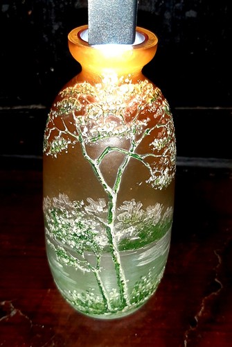Vaso vetro smaltato - , a