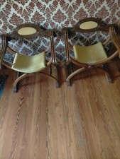 COPPIA SEDIE SAVONAROLA EPOCA