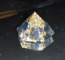 Piramide ORGONITE 5 CHAKRA SODALITE Energia Quarzo orgone tower buster yoga zen