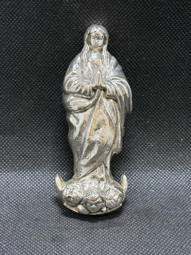 Antique catholic bronze virgin - bronze,