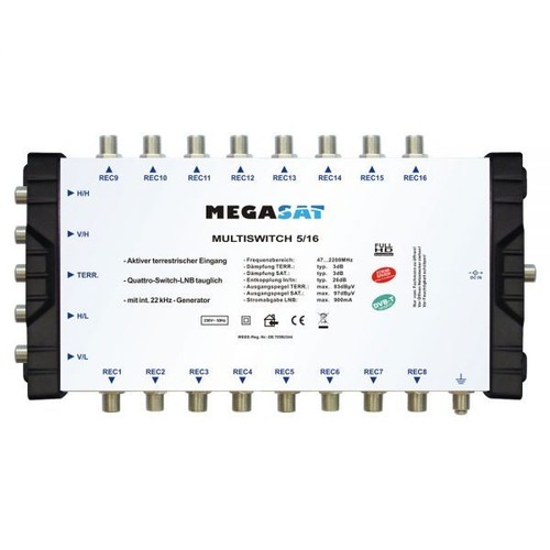 Megasat multiswitch 16 - multiswitch, 5/16