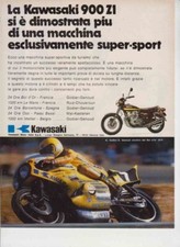 advertising Pubblicità- MOTO KAWASAKI 900 Z1 1975 MAXIMOTO MOTOSPORT EPOCA
