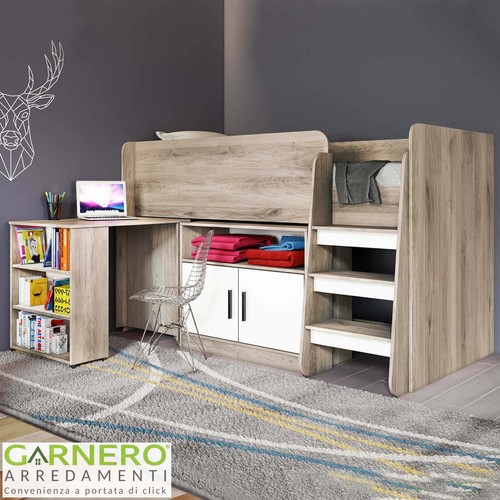 Letto singolo salvaspazio con