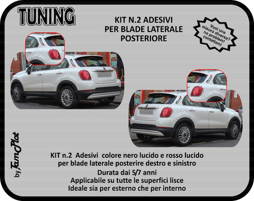 Adesivi fiat 500x logo - 500x,