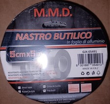 Nastro butilico ricoperto alluminio 50X5000 mm impermeabilizzante resistente