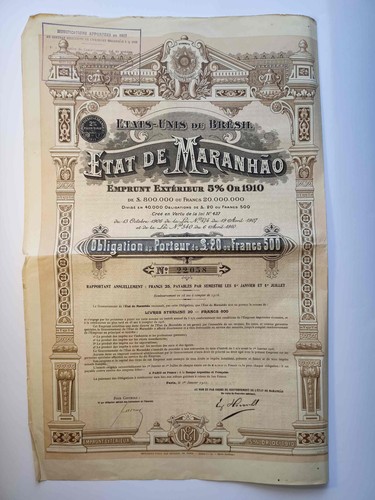 1910 brasile stato - brasile, del