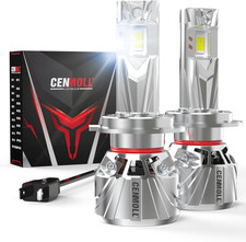 Lampadine Led H7, 140W 36000LM Luminosità 700% Angolo Del Fascio Regolabile a 36