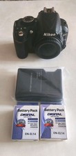 Corpo fotocamera digitale Nikon D3100(B) + caricabatterie + 2 batterie-Vedi Info