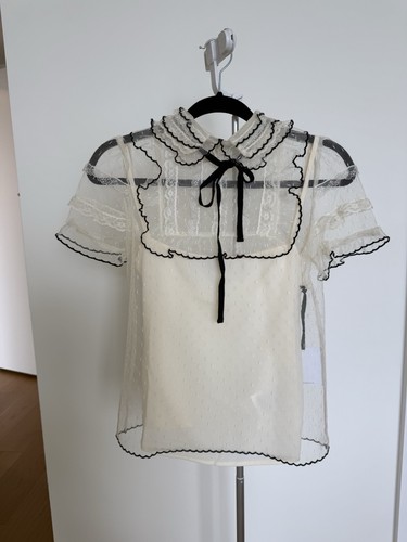 Blusa cravatta colletto - , fiocco