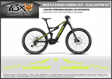 ADESIVI STICKERS DECAL MOUNTAIN BIKE EBIKE SET WHISTLE B-RUSH CARBON 2021 FLUO
