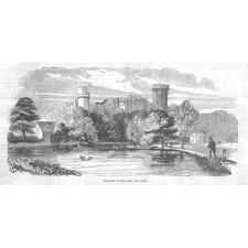 WARWICK Castello dell'Avon - Stampa antica 1845