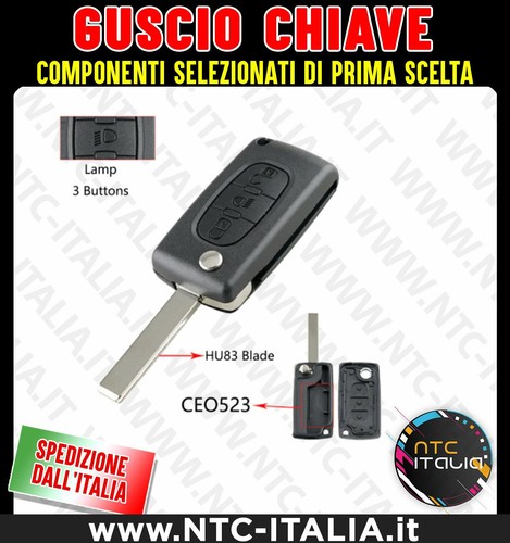 Guscio chiave peugeot - guscio,