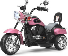 6V Moto Elettrica per Bambini, Moto Cavalcabile Con 3 Ruote E Luci, Avanti E Ind