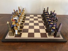 Scacchi “antico Egitto”Faraoni Egiziani+Scacchiera ✨Dipinti a Mano Opera Unica”