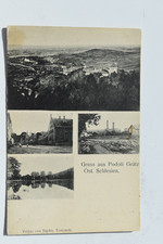 Cartolina Saluti da Podoli Grätz b. Troppau fabbrica Opava Moravia Sudeti Slesia