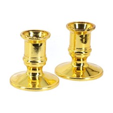 1 Coppia Oro Plastica Candela