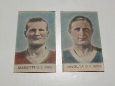 2 Figurine anteguerra calciatori RIVOLTA Napoli MASETTI Roma - anni '30
