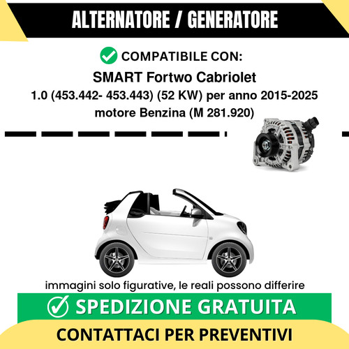 Alternatore smart fortwo - alternatore,