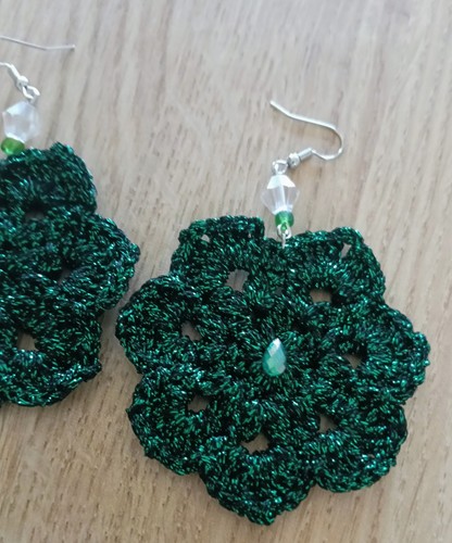 Orecchini uncinetto crochet - orecchini,