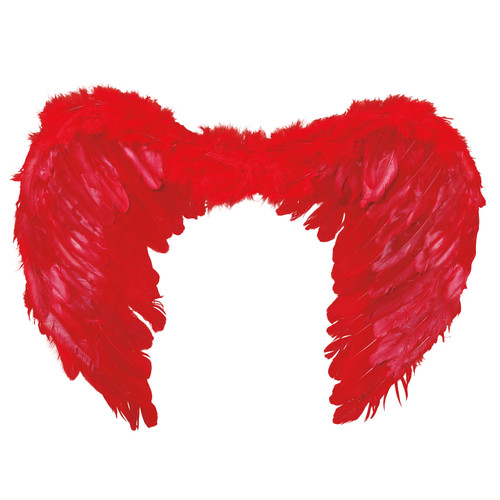 Ali piumate rosse 40 cm - ali, x